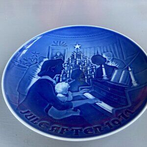 COPENHAGEN B&G CHRISTMAS PLATE WALL HANGING 1971 VINTAGE FLAWLESS 7"